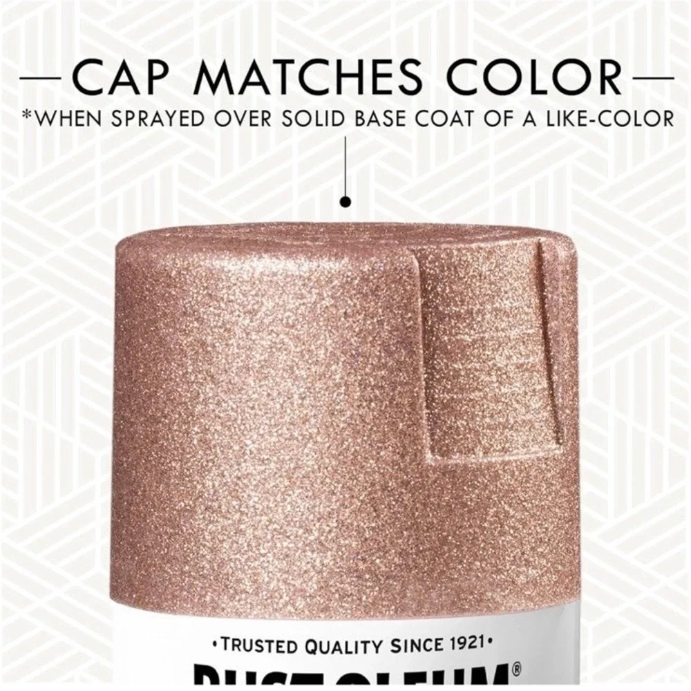 344697 Specialty Glitter Spray Paint, 10.25 Oz, Rose Gold, (Pack of 1)